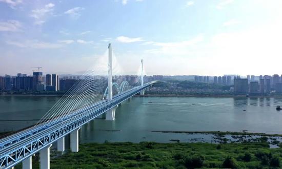 宜昌长江公铁大桥8号墩主塔承台完成首次混凝土浇筑