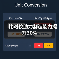 比对仪助力制造能力提升30% 比对仪助力制造能力提升30%
