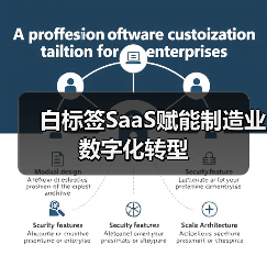 白标签SaaS赋能制造业数字化转型 白标签SaaS赋能制造业数字化转型