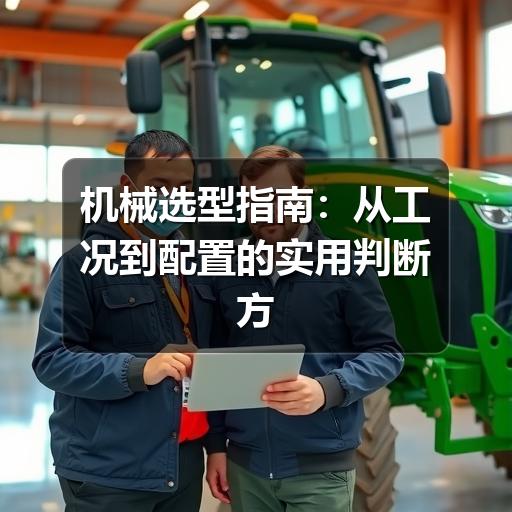 机械选型指南：从工况到配置的实用判断方法
