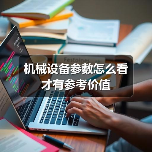 机械设备参数怎么看才有参考价值